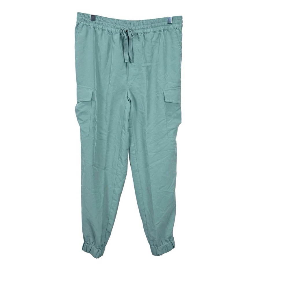 The Nines by Hatch Womens Size XS Drapey Cargo Jogger Pants Olive Green